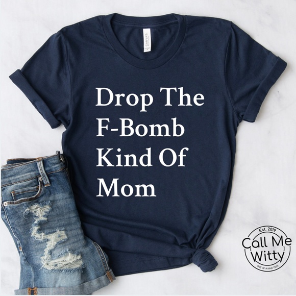Tops - Funny T shirts Graphic Tee For Women Navy Top   